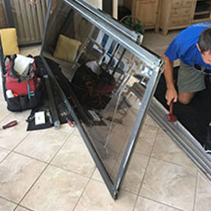 sliding glass door frame repair West Athens